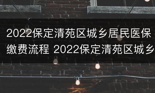 2022保定清苑区城乡居民医保缴费流程 2022保定清苑区城乡居民医保缴费流程图片
