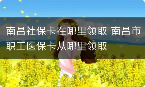 南昌社保卡在哪里领取 南昌市职工医保卡从哪里领取