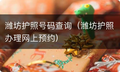 潍坊护照号码查询（潍坊护照办理网上预约）