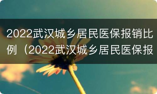 2022武汉城乡居民医保报销比例（2022武汉城乡居民医保报销比例是多少）