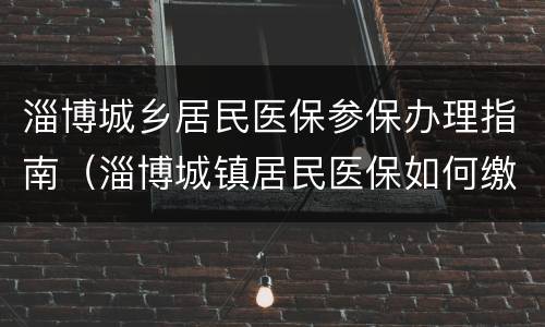 淄博城乡居民医保参保办理指南（淄博城镇居民医保如何缴费）