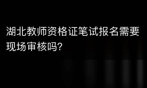 湖北教师资格证笔试报名需要现场审核吗？