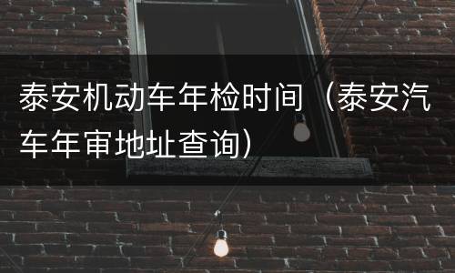 泰安机动车年检时间（泰安汽车年审地址查询）