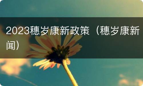 2023穗岁康新政策（穗岁康新闻）