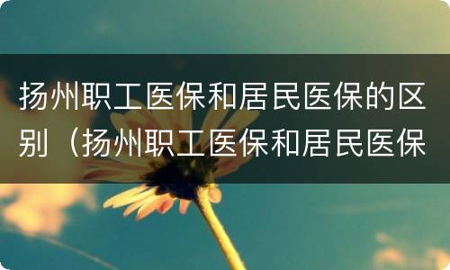 扬州职工医保和居民医保的区别（扬州职工医保和居民医保的区别在哪里）