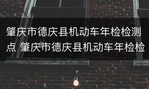 肇庆市德庆县机动车年检检测点 肇庆市德庆县机动车年检检测点地址