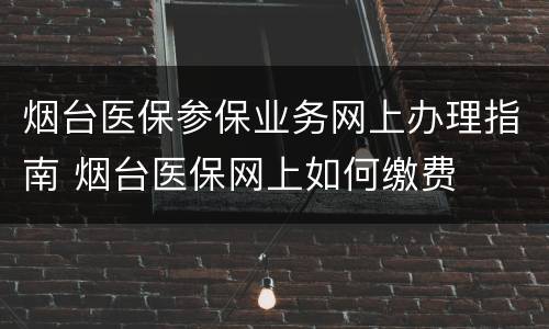 烟台医保参保业务网上办理指南 烟台医保网上如何缴费