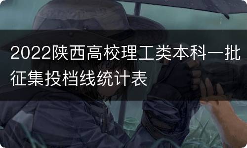 2022陕西高校理工类本科一批征集投档线统计表