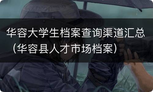 华容大学生档案查询渠道汇总（华容县人才市场档案）