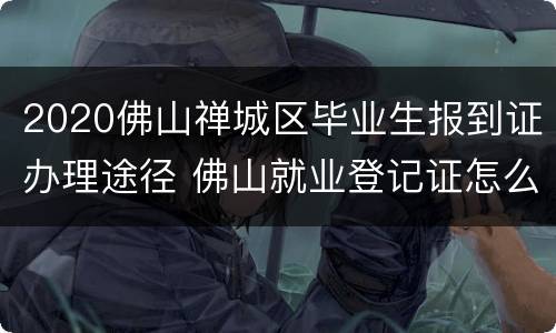 2020佛山禅城区毕业生报到证办理途径 佛山就业登记证怎么办理