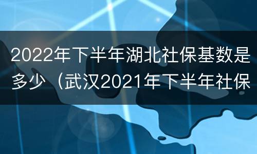 2022年下半年湖北社保基数是多少（武汉2021年下半年社保基数）
