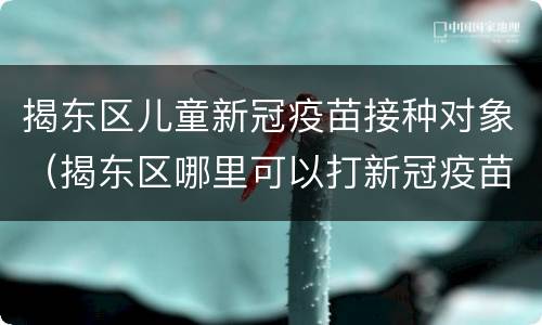 揭东区儿童新冠疫苗接种对象（揭东区哪里可以打新冠疫苗）