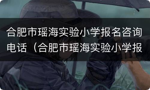 合肥市瑶海实验小学报名咨询电话（合肥市瑶海实验小学报名咨询电话号码）
