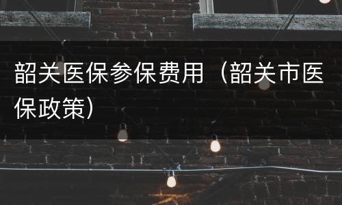 韶关医保参保费用（韶关市医保政策）