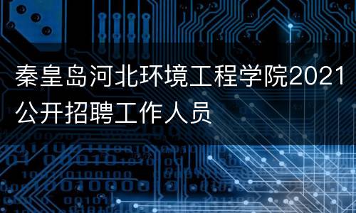 秦皇岛河北环境工程学院2021公开招聘工作人员