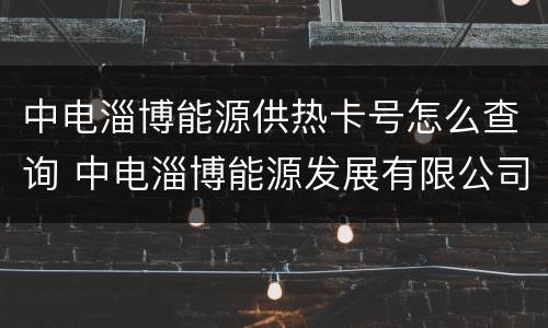 中电淄博能源供热卡号怎么查询 中电淄博能源发展有限公司收费大厅