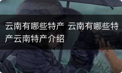 云南有哪些特产 云南有哪些特产云南特产介绍