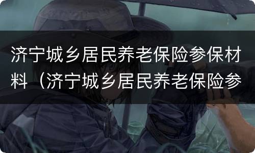 济宁城乡居民养老保险参保材料（济宁城乡居民养老保险参保材料是什么）