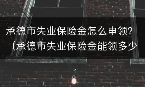 承德市失业保险金怎么申领？（承德市失业保险金能领多少钱）