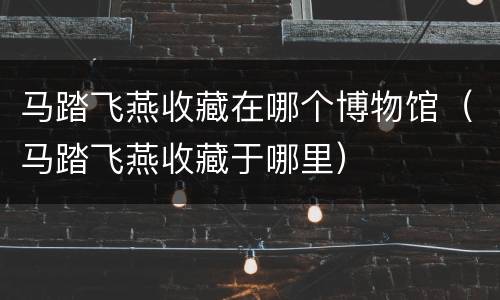 马踏飞燕收藏在哪个博物馆（马踏飞燕收藏于哪里）
