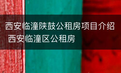 西安临潼陕鼓公租房项目介绍 西安临潼区公租房