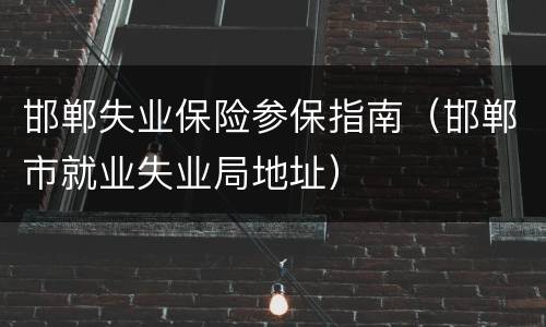 邯郸失业保险参保指南（邯郸市就业失业局地址）