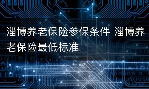 淄博养老保险参保条件 淄博养老保险最低标准