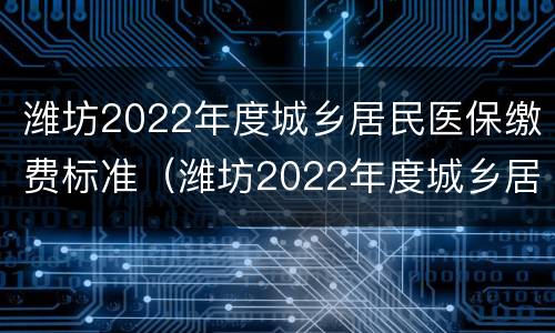 潍坊2022年度城乡居民医保缴费标准（潍坊2022年度城乡居民医保缴费标准表）