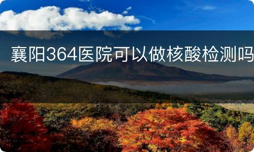 襄阳364医院可以做核酸检测吗
