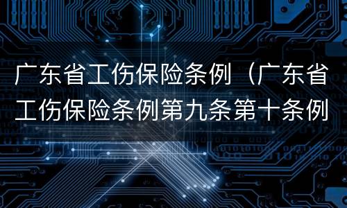 广东省工伤保险条例（广东省工伤保险条例第九条第十条例）