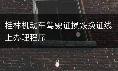 桂林机动车驾驶证损毁换证线上办理程序