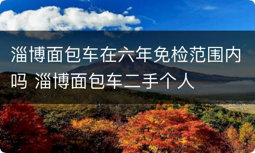 淄博面包车在六年免检范围内吗 淄博面包车二手个人