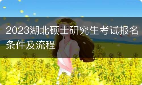 2023湖北硕士研究生考试报名条件及流程
