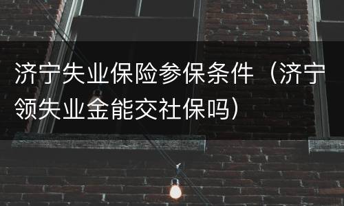 济宁失业保险参保条件（济宁领失业金能交社保吗）