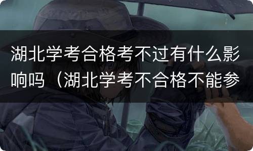 湖北学考合格考不过有什么影响吗（湖北学考不合格不能参加高考）