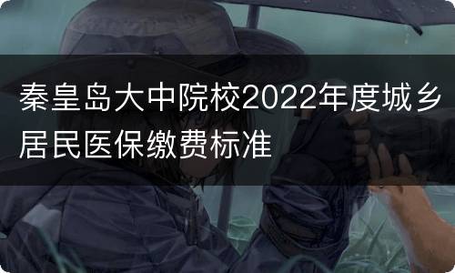 秦皇岛大中院校2022年度城乡居民医保缴费标准