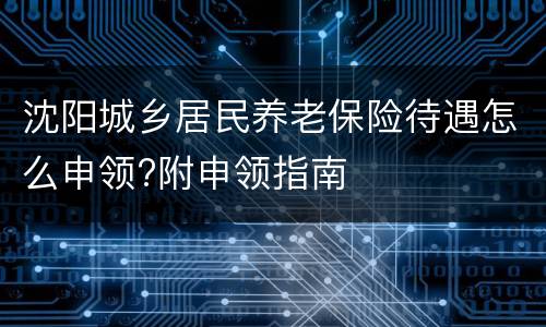 沈阳城乡居民养老保险待遇怎么申领?附申领指南