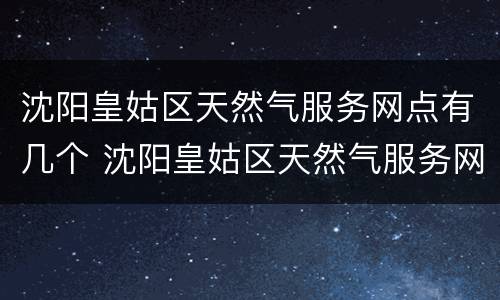 沈阳皇姑区天然气服务网点有几个 沈阳皇姑区天然气服务网点有几个电话