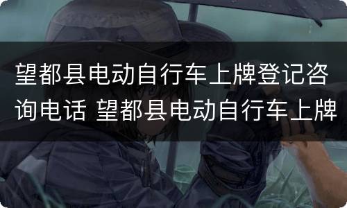 望都县电动自行车上牌登记咨询电话 望都县电动自行车上牌登记咨询电话是多少