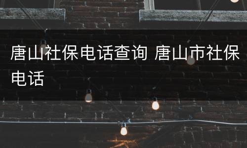 唐山社保电话查询 唐山市社保电话