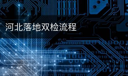 河北落地双检流程