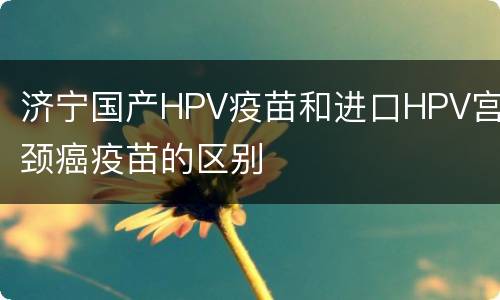 济宁国产HPV疫苗和进口HPV宫颈癌疫苗的区别