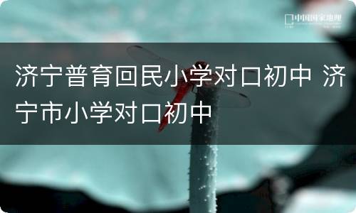 济宁普育回民小学对口初中 济宁市小学对口初中