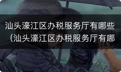 汕头濠江区办税服务厅有哪些（汕头濠江区办税服务厅有哪些部门）