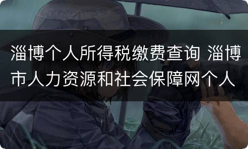 淄博个人所得税缴费查询 淄博市人力资源和社会保障网个人交费查询