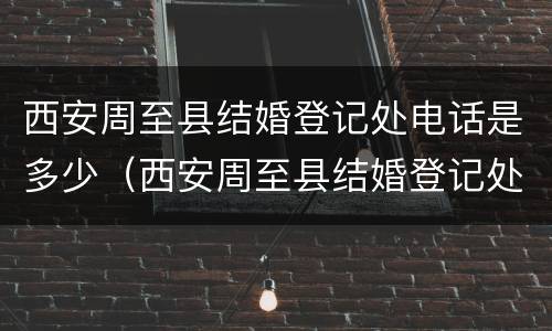 西安周至县结婚登记处电话是多少（西安周至县结婚登记处电话是多少号码）