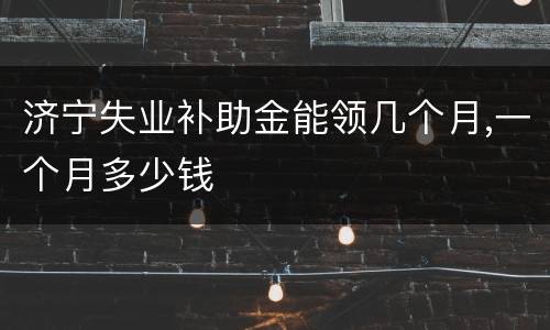 济宁失业补助金能领几个月,一个月多少钱