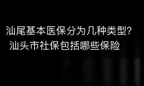 汕尾基本医保分为几种类型？ 汕头市社保包括哪些保险