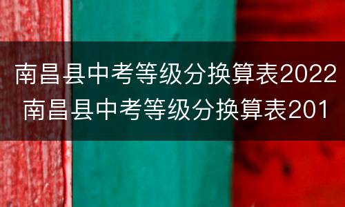 南昌县中考等级分换算表2022 南昌县中考等级分换算表2015年