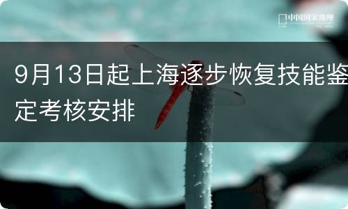 9月13日起上海逐步恢复技能鉴定考核安排